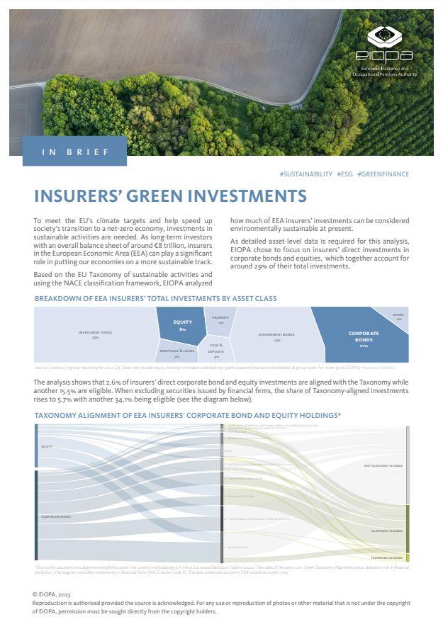 Insurers green investments